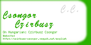 csongor czirbusz business card